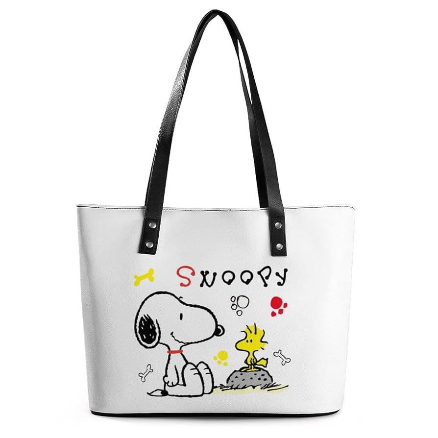 可愛い！PEANUTS ピーナッツ スヌーピー本革 レザー トートバッグ SNOOPY トートバッグ レディース かわいい PEANUTS ピーナッツ